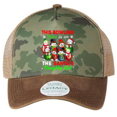 Bowling Team Is On SantaS Naughty List Xmas Group Snow Gift Legacy Tie Dye Trucker Hat