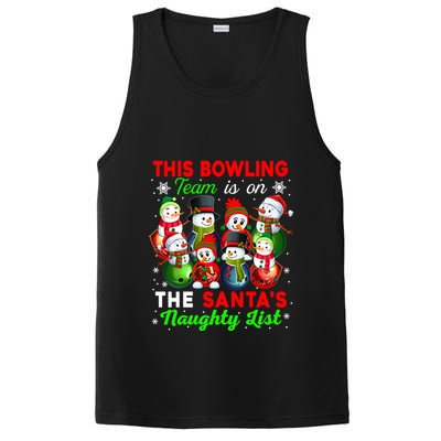 Bowling Team Is On SantaS Naughty List Xmas Group Snow Gift PosiCharge Competitor Tank