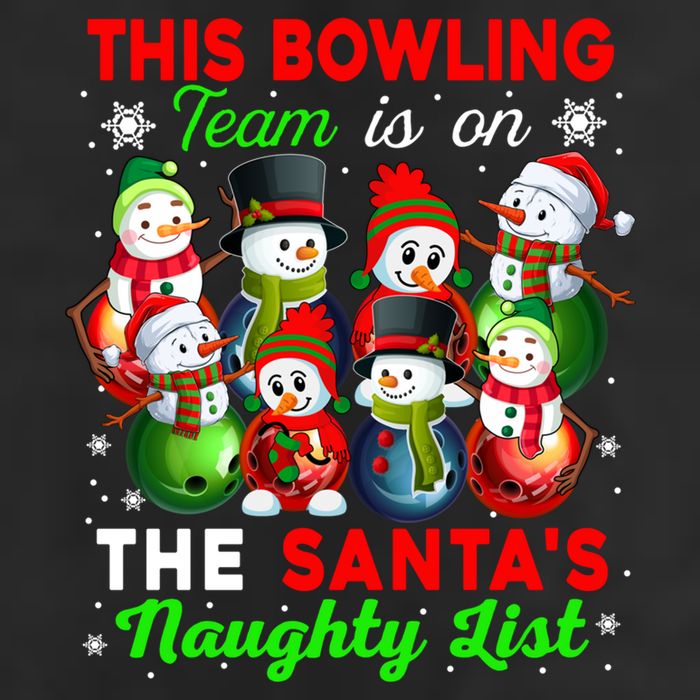 Bowling Team Is On SantaS Naughty List Xmas Group Snow Gift Golf Towel