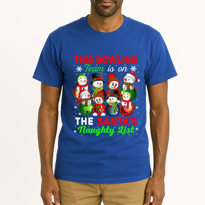 Bowling Team Is On SantaS Naughty List Xmas Group Snow Gift Tall T-Shirt