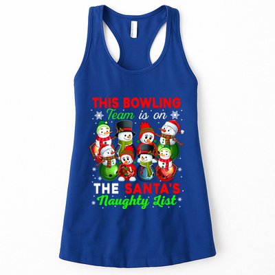 Bowling Team Is On SantaS Naughty List Xmas Group Snow Gift Womens Tank Top