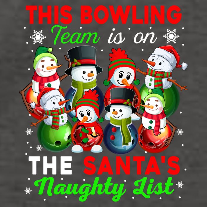 Bowling Team Is On SantaS Naughty List Xmas Group Snow Gift Vector Backpack