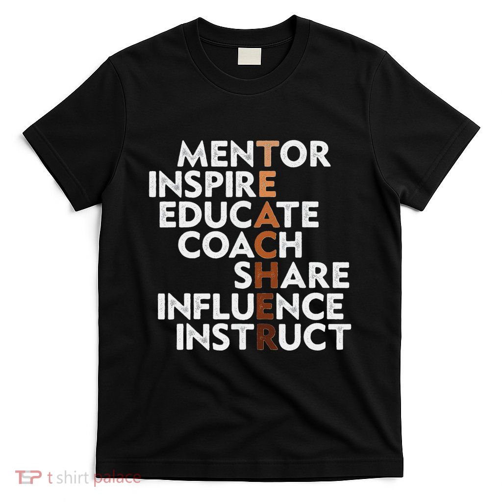 Black Teacher Inspiration Melanin African American Teachers T-Shirt