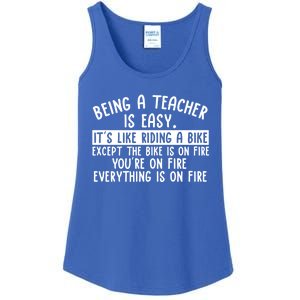 Being Teacher Is Easy It’S Like Riding A Bike Back To School Gift Ladies Essential Tank