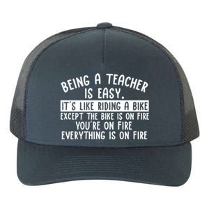 Being Teacher Is Easy It’S Like Riding A Bike Back To School Gift Yupoong Adult 5-Panel Trucker Hat