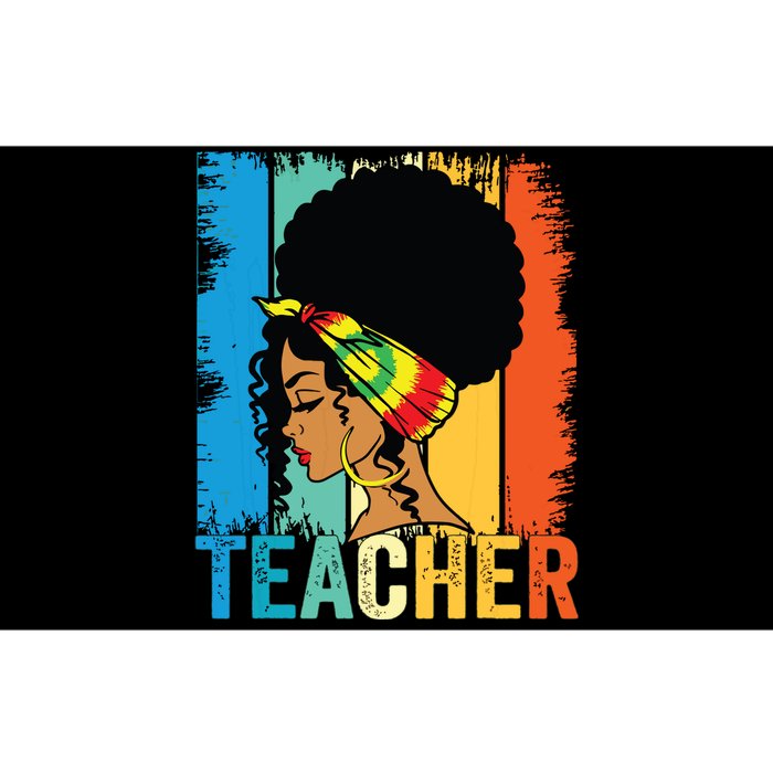 Black Teacher Juneteenth 2024 Afro Woman Black History Month Bumper Sticker