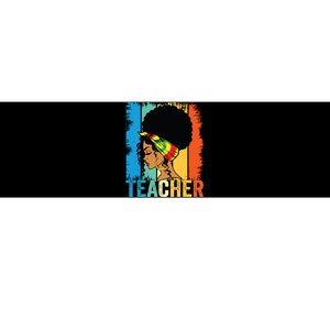 Black Teacher Juneteenth 2024 Afro Woman Black History Month Bumper Sticker