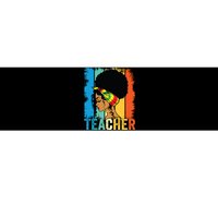 Black Teacher Juneteenth 2024 Afro Woman Black History Month Bumper Sticker