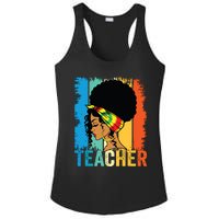 Black Teacher Juneteenth 2024 Afro Woman Black History Month Ladies PosiCharge Competitor Racerback Tank