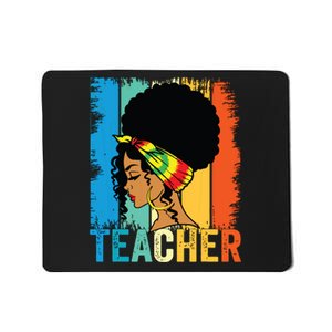 Black Teacher Juneteenth 2024 Afro Woman Black History Month Mousepad