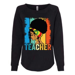 Black Teacher Juneteenth 2024 Afro Woman Black History Month Womens California Wash Sweatshirt