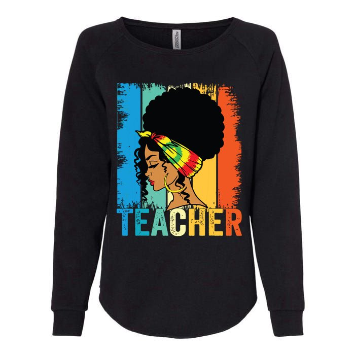 Black Teacher Juneteenth 2024 Afro Woman Black History Month Womens California Wash Sweatshirt