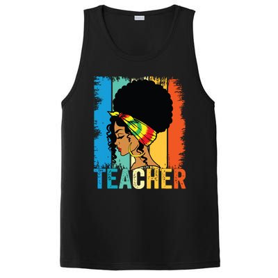 Black Teacher Juneteenth 2024 Afro Woman Black History Month PosiCharge Competitor Tank