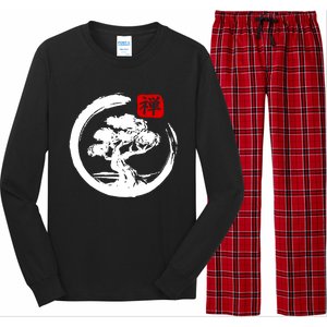 Bonsai Tree Japanese Calligraphy Bonsai Long Sleeve Pajama Set