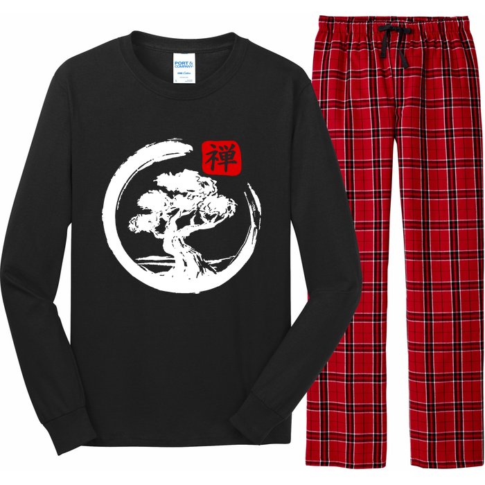 Bonsai Tree Japanese Calligraphy Bonsai Long Sleeve Pajama Set