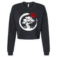 Bonsai Tree Japanese Calligraphy Bonsai Cropped Pullover Crew