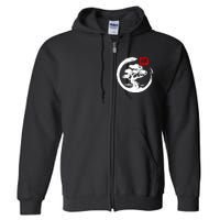 Bonsai Tree Japanese Calligraphy Bonsai Full Zip Hoodie