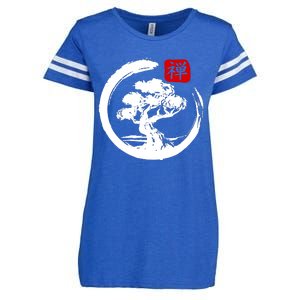 Bonsai Tree Japanese Calligraphy Bonsai Enza Ladies Jersey Football T-Shirt