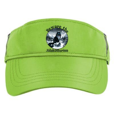 Beware The Jolakotturinn Yule Cat Icelandic Christmas Norse Adult Drive Performance Visor