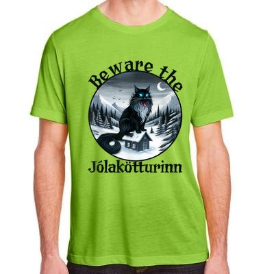 Beware The Jolakotturinn Yule Cat Icelandic Christmas Norse Adult ChromaSoft Performance T-Shirt