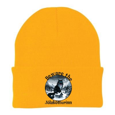 Beware The Jolakotturinn Yule Cat Icelandic Christmas Norse Knit Cap Winter Beanie