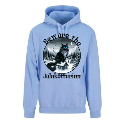 Beware The Jolakotturinn Yule Cat Icelandic Christmas Norse Unisex Surf Hoodie