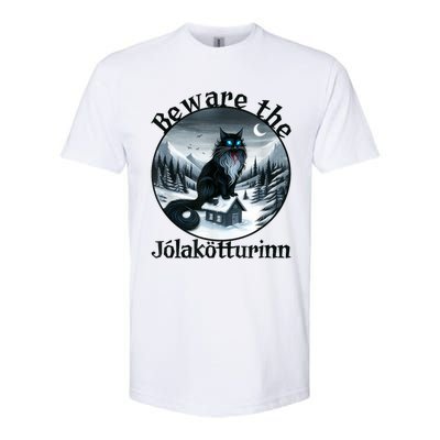 Beware The Jolakotturinn Yule Cat Icelandic Christmas Norse Softstyle CVC T-Shirt