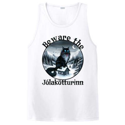 Beware The Jolakotturinn Yule Cat Icelandic Christmas Norse PosiCharge Competitor Tank