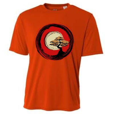 Bonsai Tree Japanese Chinese Zen Enso Circle Buddhist Yoga Funny Gift Cooling Performance Crew T-Shirt