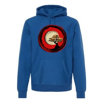 Bonsai Tree Japanese Chinese Zen Enso Circle Buddhist Yoga Funny Gift Premium Hoodie