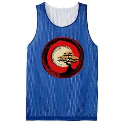 Bonsai Tree Japanese Chinese Zen Enso Circle Buddhist Yoga Funny Gift Mesh Reversible Basketball Jersey Tank