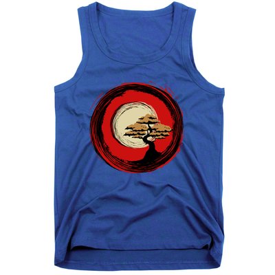 Bonsai Tree Japanese Chinese Zen Enso Circle Buddhist Yoga Funny Gift Tank Top