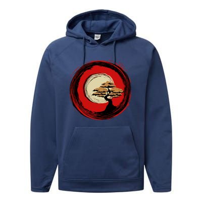 Bonsai Tree Japanese Chinese Zen Enso Circle Buddhist Yoga Funny Gift Performance Fleece Hoodie