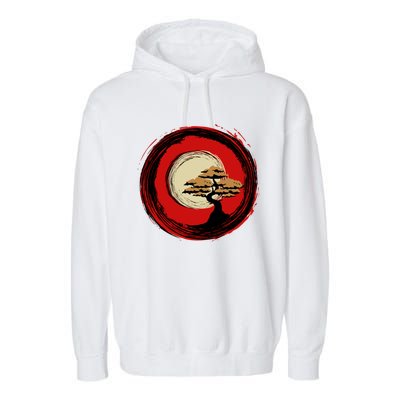 Bonsai Tree Japanese Chinese Zen Enso Circle Buddhist Yoga Funny Gift Garment-Dyed Fleece Hoodie