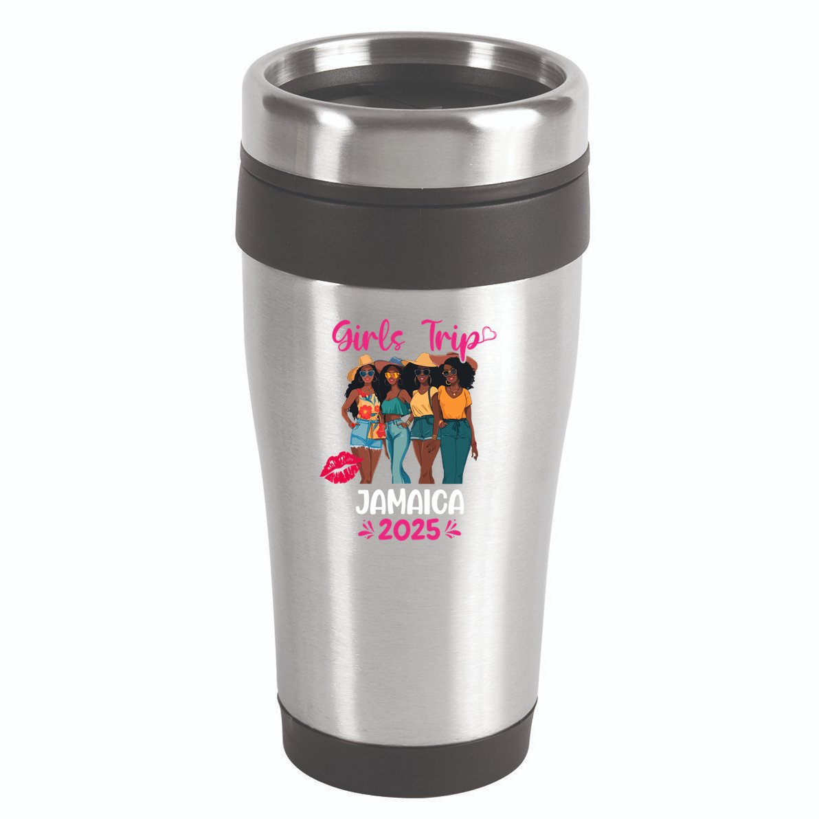 Black Trip Jamaica 2025 Vacation Matching Cute Gift 16oz Travel Tumbler
