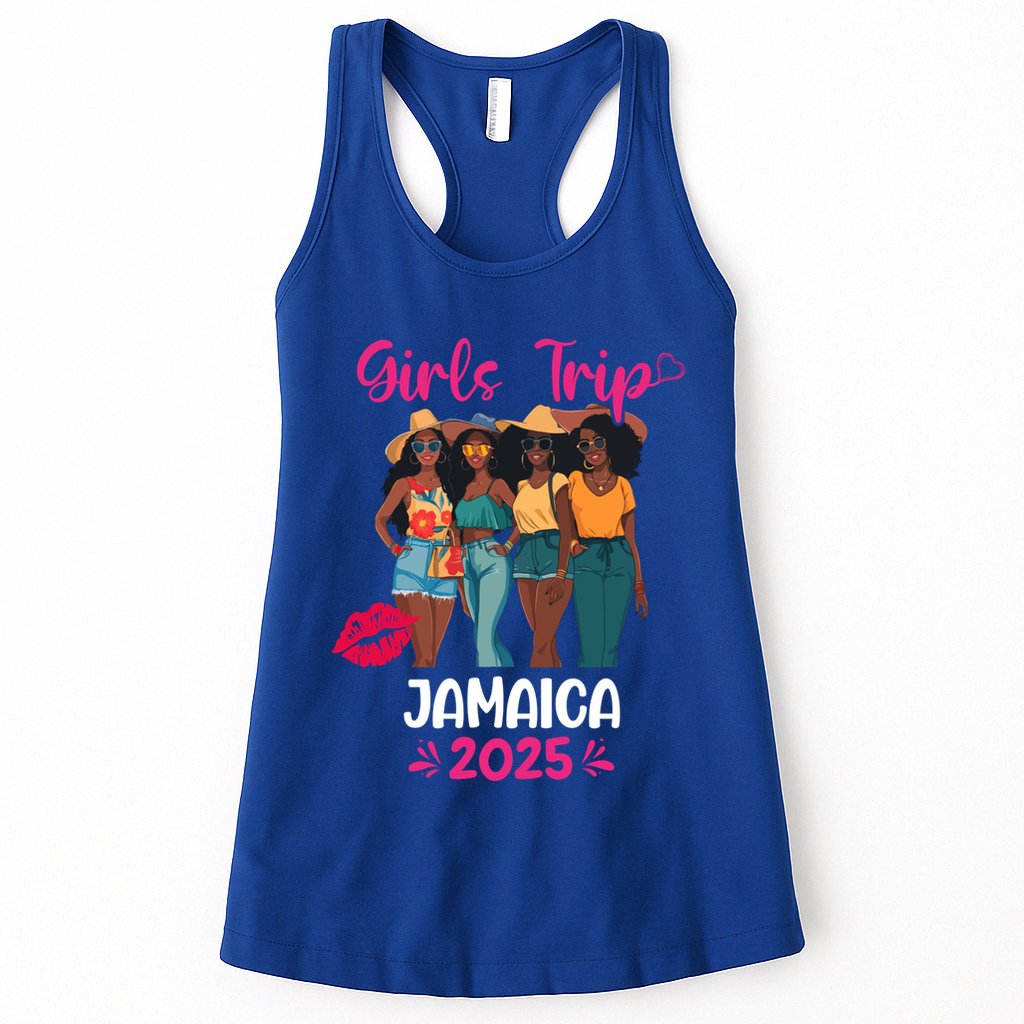 Black Trip Jamaica 2025 Vacation Matching Cute Gift Womens Tank Top
