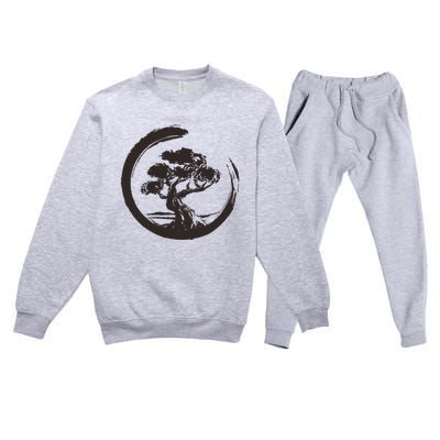 Bonsai Tree Japanese Art Zen Bonsai Master Premium Crewneck Sweatsuit Set