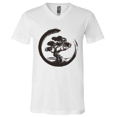 Bonsai Tree Japanese Art Zen Bonsai Master V-Neck T-Shirt