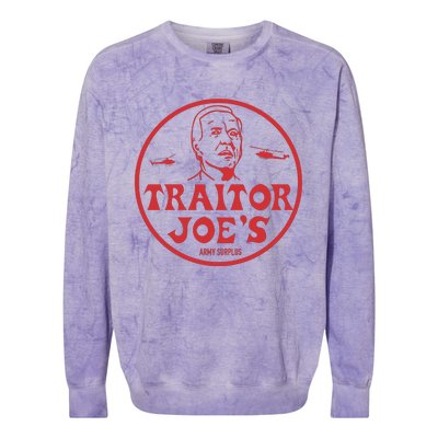 Biden Traitor Joe’s Army Funny Traitor Joe Colorblast Crewneck Sweatshirt