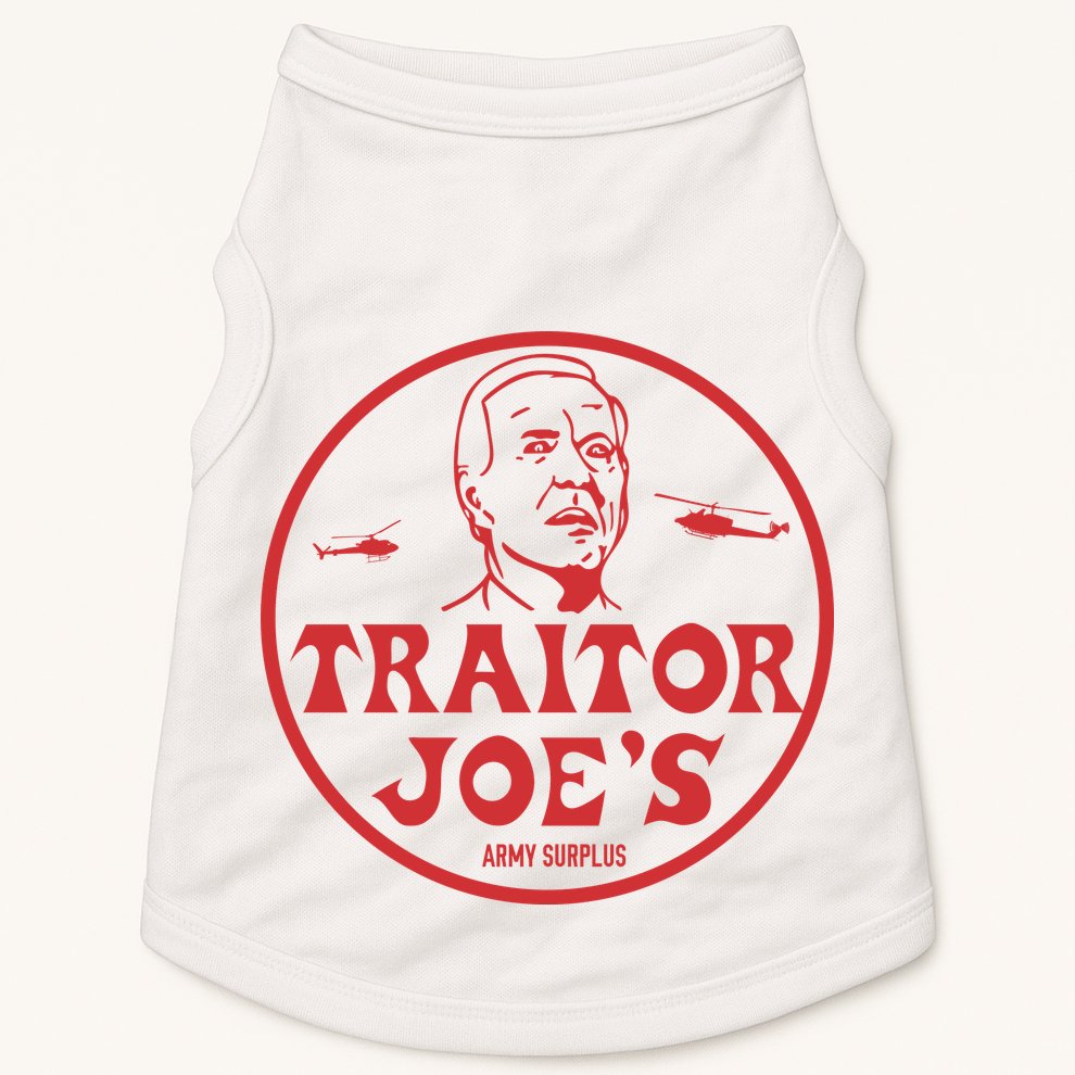 Biden Traitor Joe’s Army Funny Traitor Joe Doggie Tank