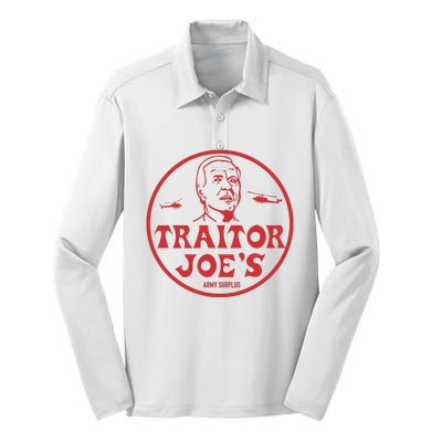 Biden Traitor Joe’s Army Funny Traitor Joe Silk Touch Performance Long Sleeve Polo