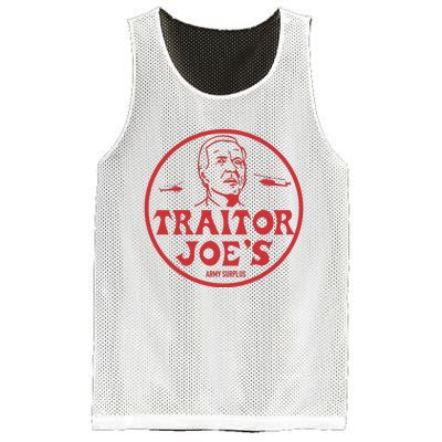 Biden Traitor Joe’s Army Funny Traitor Joe Mesh Reversible Basketball Jersey Tank