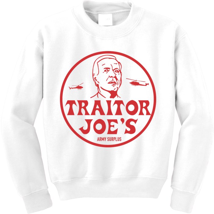 Biden Traitor Joe’s Army Funny Traitor Joe Kids Sweatshirt