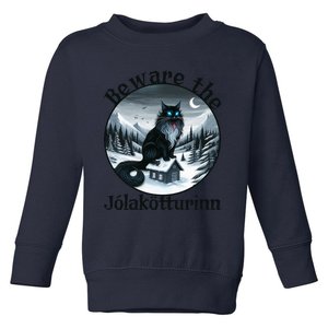 Beware The Jolakotturinn Yule Cat Icelandic Christmas Norse Toddler Sweatshirt