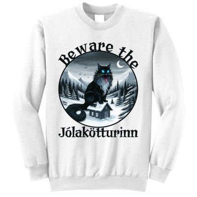 Beware The Jolakotturinn Yule Cat Icelandic Christmas Norse Sweatshirt