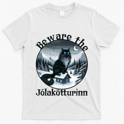 Beware The Jolakotturinn Yule Cat Icelandic Christmas Norse T-Shirt