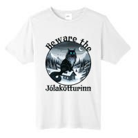 Beware The Jolakotturinn Yule Cat Icelandic Christmas Norse Tall Fusion ChromaSoft Performance T-Shirt