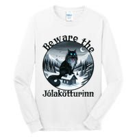 Beware The Jolakotturinn Yule Cat Icelandic Christmas Norse Tall Long Sleeve T-Shirt