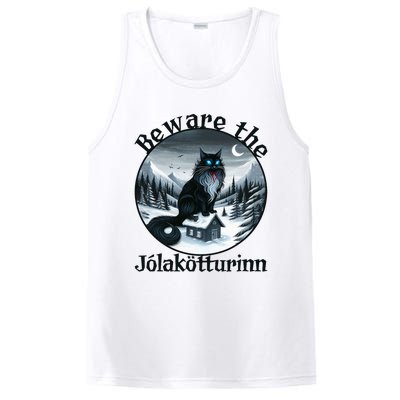 Beware The Jolakotturinn Yule Cat Icelandic Christmas Norse PosiCharge Competitor Tank