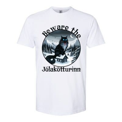 Beware The Jolakotturinn Yule Cat Icelandic Christmas Norse Softstyle CVC T-Shirt